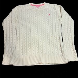 Lily Pulitzer knit women sweater large embroider classic casual